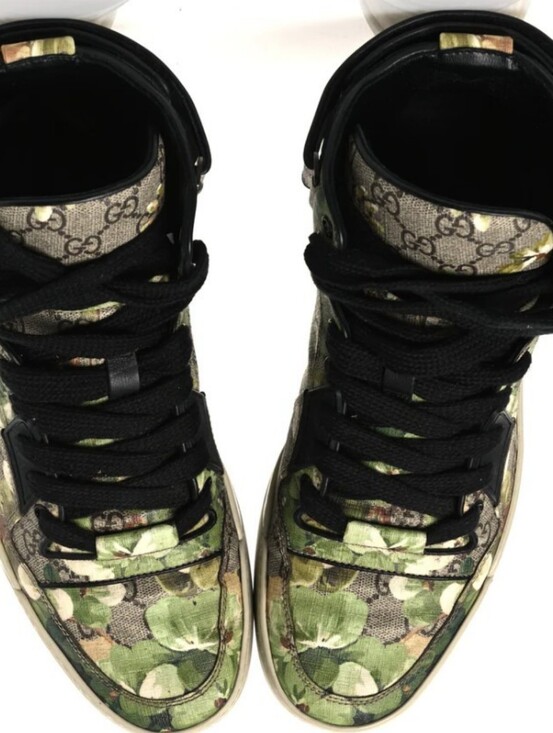 Gucci Other - Gucci Floral Canvas High-Top Sneakers in Green